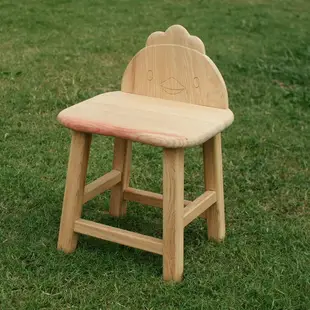 可愛動物無垢檜木兒童椅 (小雞) (送兒童餐具)