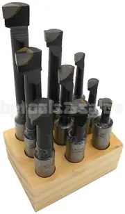 9pc Precision 1/2" Shank Boring Bar Set Carbide Tipped Bore Lathe Premium Tool