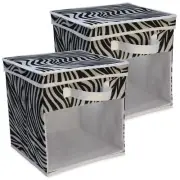 Nylon Oxford Storage Bins For Shelves Cube Storage Basket Bins Clear View Mesh