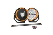 LIGHTFOX 9" Osram LED Driving Lights + 40" Single Row LED Light Bar + Wiring Kit