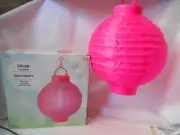 Barbie PINK SOLAR LANTERN Outdoor Battery included 7.9" across
