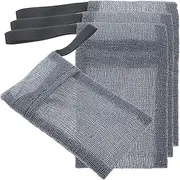 PAMINGONO Bar Soap Bag Set 4 Pieces of Durable Soap Sleeves Shampoo Bar Pouch for Bathroom