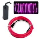 1/2/3/4/5M LED EL Wire Light Strip Battery Neon Glowing String Lights DIY Rope T