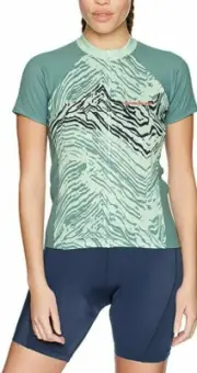 New PEARL iZUMi Womens XL Select Escape Graphic SS Cycling Bike Cycle Zip Top