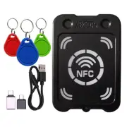 RFID Chip Card Reader Copier+3xUID Keychain NFC Encryption Key Reader IC7368