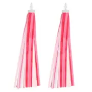 Bike Streamers, 2 Pack Bike Tassels Scooter Handlebar Streamers, Pink/White