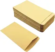 Yunpo tech 100 Pieces Kraft Paper Envelope 16.5x10 cm Brown Paper Envelopes Bags for Wages Coins Notes Beads Seed Envelope