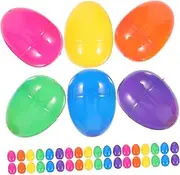 Generic Easter Egg Hunt Eggs 50pcs Fillable Easter Eggs Candy Boxes Plastic Easter Eggs for Easter Party Favor Supplies