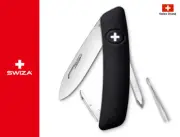 Swiza Swiss Army Knife 95mm D02 Black 440 Stainless 6 Function Tools