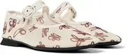 [Camper] CASI MYRA K201628 Women's Flat Shoes, Mary Jane Mesh, White_T100, 23.0 cm