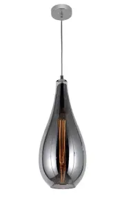 LV LUCE Teardrop Pendant - Chrome Glass