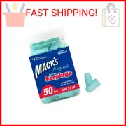 Mack's Original Soft Foam Earplugs, 50 Pair - 33dB Highest NRR, Comfortable Ear