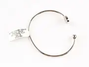 *SARAH CHLOE 925 Sterling Silver Open BALL END Cuff Bangle Bracelet - Engraved K