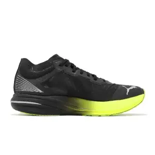 【PUMA】競速跑鞋 Deviate Nitro Elite Carbon 男鞋 黑綠 輕量 透氣 碳板 運動鞋(377090-01)