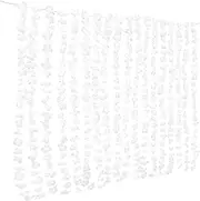 Generic Wedding Backdrop Floral Garland Curtain Pendant Summer Party Outdoor Decoration Flower Beaded Curtain Wall Drape Ornament for Wedding Party
