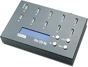 EZ DUPE 1 to 9 Mini USB Pro - Compact, Standalone USB Flash Drive Memory Stick Thumb Dirve Data Copy Erase Compare Format Backup Duplicator Copier Cloner LCD Screen Business use SOHO Series