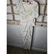 NWT Aidan Mattox Draped Jacquard column Gown ladies size 6