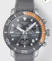 Tissot T1204171708101 SeaStar Mens Watch Gray Dial & Silicone Band Chronograph