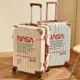 韓版 行李箱女日系卡通涂鴉萬向輪登機密碼箱大容量鋁框子母旅行拉桿箱行李箱