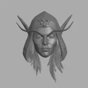Sylvanas Windrunner Ranger of Silvermoon WoW custom head for action figures