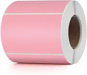 YIKIADA Direct Thermal Labels 2 X 3 Inches Pink Rectangle Thermal Sticker Paper Self- Adhesive Waterproof Shipping Labels for Busineses & Warehouses 500 PCS per Roll
