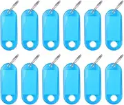 HOMSFOU 30pcs Number Mark Label Plastic Keychain Plastic Tags for Labeling Name Tags Keychain Tags Label Key Tags Keys Label Tags Key Ring Number Tags Keychain with Label Tag Tags Key Blue