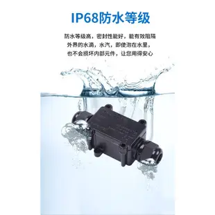 良木 FSH711 迷你形兩通黑色 IP68 防水電線接線盒 電線盒防水接線盒 室內配線 照明接線 燈具安裝 水電工程