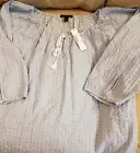 New J. Crew. Light Blue And White Polka Dot Top Size Medium