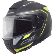 C5 Omega Matt Black Neon Modular Helmet