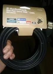 RadioShack 8' DUAL HIGH SPEED HDMI CABLE With Ethernet 4k 3D