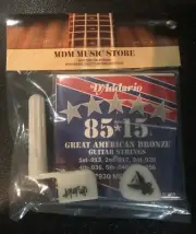 Guitar Accessory Pack D'Addario Brass Strings Dunlop String Winder & 6 Clayton S