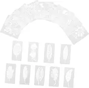 VILLFUL 18pcs Leaf Flower Template Painting Templates Stencils Multi-Function Stencils Painting Tools Drawing Tools The Pet