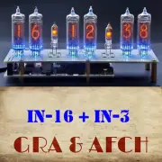 IN-16 Nixie Tube Clock RGB USB Musical Temp 12/24H SlotMachine WITH TUBES