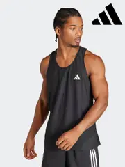 adidas Black Own The Run Tank Top (N04898) | $69