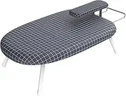 Ironing Board with Folding Legs, Tabletop Ironing Board, Cotton Fabric Cover, Foldable Tabletop Ironing Board with Iron Rest