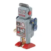 Wind Up Vintage Robot Toy Clockwork Walking Toy Retro Tinplate Toy Gift MN