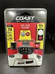 Coast LED Torch Head Flashlight 250 Lumens Dual Color Utility Fixed Beam FL44