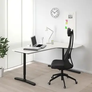 北歐IKEA宜家BEKANT轉角書桌工作桌辦公桌/白/110x160公分/高度可調/二手八成新/原$7490特$4800