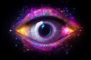 Shamanic Eye UV tapestry, Blacklight Reactive, Psychedelic Wall Hanging DMT