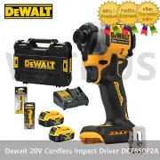 Dewalt 20V Max 5.0Ah 1/4in Brushless Cordless Impact Driver 2 Battery DCF850P2A