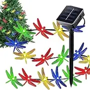 Solar String Lights, Solar Operated String Lights Outdoor, Dragonfly 8-Mode Automatic Lamp with 30 LED Beads for RV Awning Cafe Garden Tree Fence Gazebo