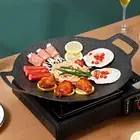 Non-stick Roasting Pan Cast Iron Double Handled Pan Griddle Grill Pan withHandle