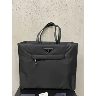 Prada 1BG421 夾棉再生尼龍手提袋托特包 黑色