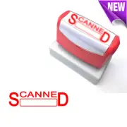 "ScanneD" or Personalised Text Name Signature Rubber Flash Stamp Self Inking