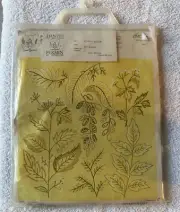 Jacobean Leaf Yellow Pillow Danish Art Needlepoint Kit Permin of Copenhagen 15”