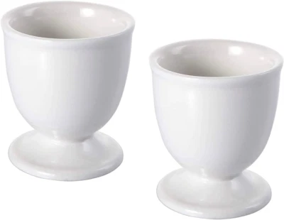 2Pcs Ceramic Egg Cups Porcelain Single Egg Stand Holders Egg Cup Tray Kitchen Ga