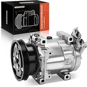 Frankberg Air Conditioning Compressor Air Conditioning Compressor with Clutch Petrol Compatible with Logan LS FS KS US Sand.ero Largus Estate Sandero/Stepway I BS ACP1374000S, Includes Oil Pre-Frosted