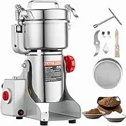 VEVOR 500g Electric Grain Mill Grinder, High Speed 2000W Commercial Spice Grinders, Stainless Steel Pulverizer Powder Machine, for Dry Grains Spices Cereals Coffee Corn Pepper, Swing Type