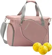 [Oshhni] Women's Pickleball Bag Pickleball Racket Bag with Paddle Holder Pocket Stylish Premium Pickleball Tote Pickleball Racquet Bag
