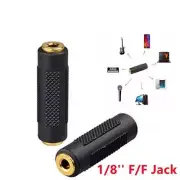 2Pcs 3.5mm Coupler Female to Female 1/8" F/F Stereo Audio Adapter Connecter